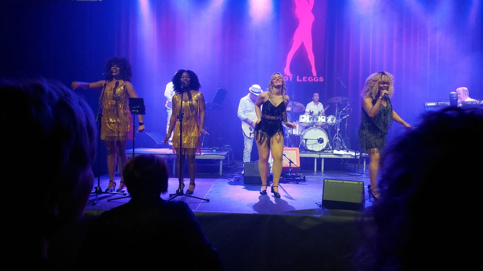 Gold and black on stage