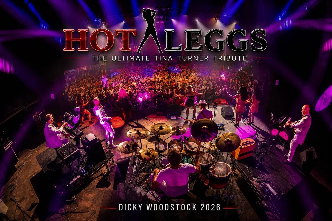 Hot Leggs Tina Turner Tribute voor het publiek tijdens Dicky Woodstock 2026
